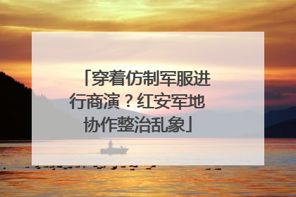 穿着仿制军服进行商演？红安军地协作整治乱象